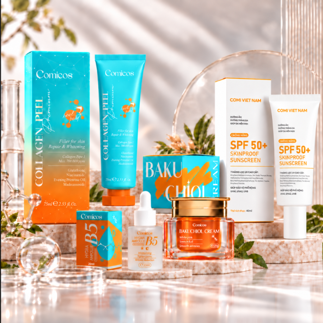Combo 4 Món Lớn (Peel, Serum, Face, Kem chống nắng 7 ml)