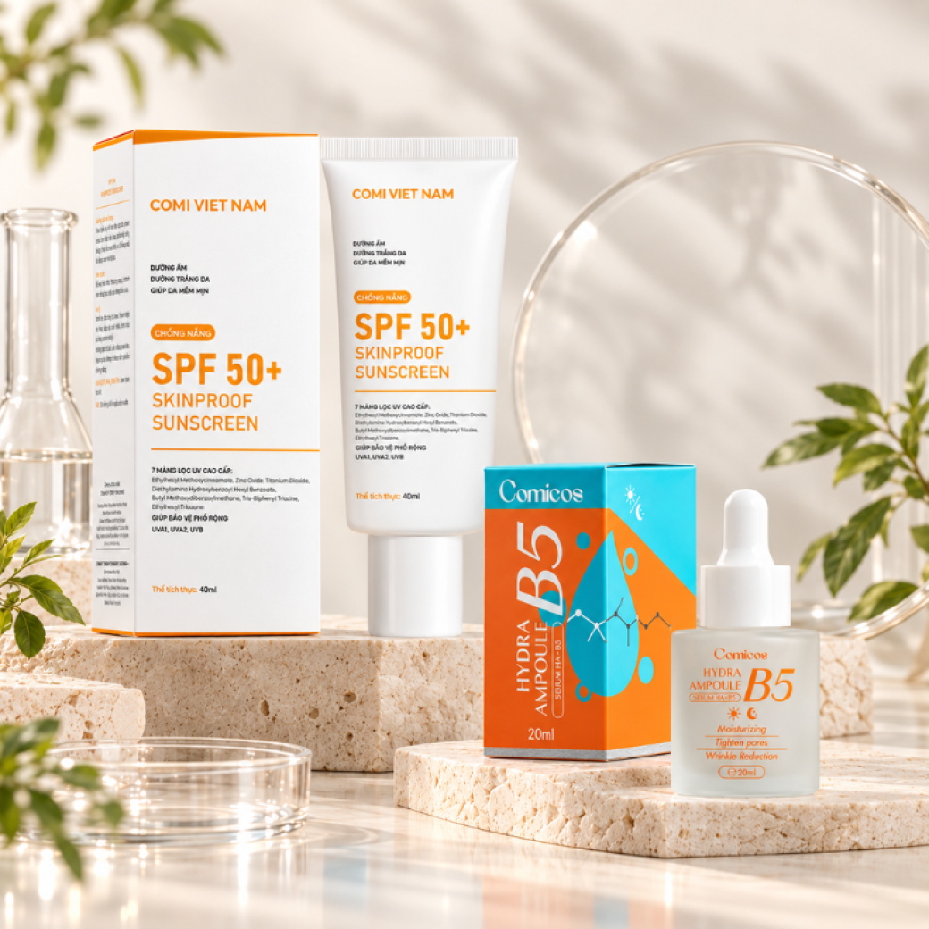 combo Kem Chống Nắng 7ml + Serum 20ml