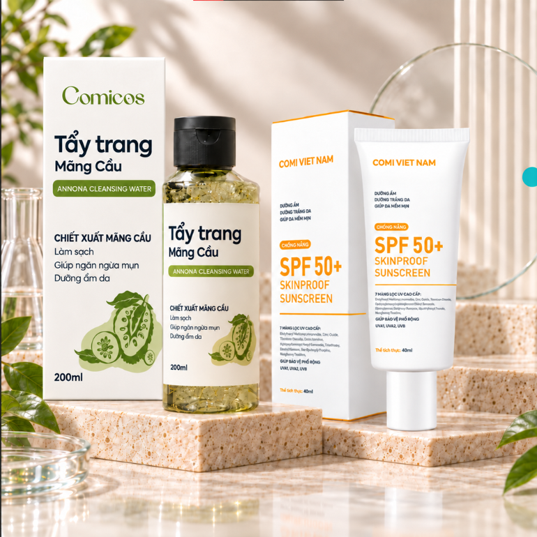 Combo Tẩy Trang + Kem Chống Nắng